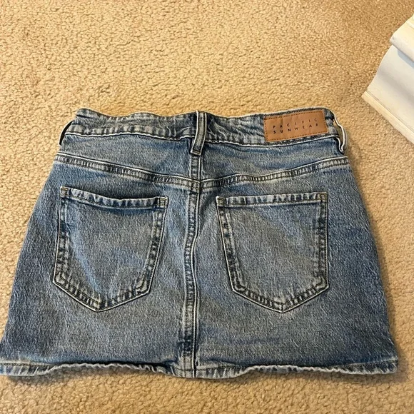 PacSun High-Rise Denim Mini Skirt in Light Blue - Picture 3 of 3
